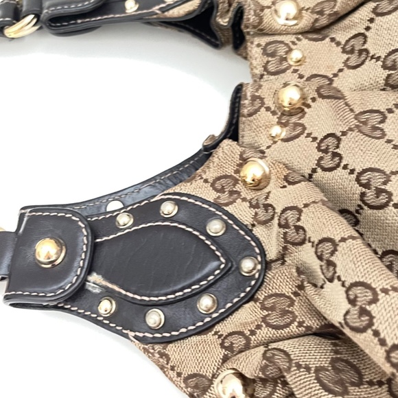 Gucci Monogram Medium Pelham Studded Hobo - Picture 13 of 15
